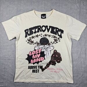 Retrovert Lost My Mind Above The‎ Rest Graphic T Cream XXL Mens Streetwear Shirt